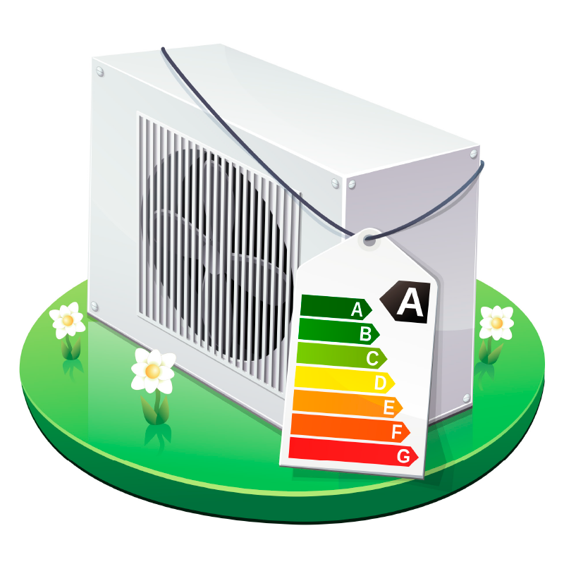 Energie besparen A label warmtepomp